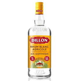 1L Rhum Blanc Agricole 55%V Dillon