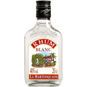 Flask 20cl Rhum Blanc Agricole 40%V La Martiniquaise