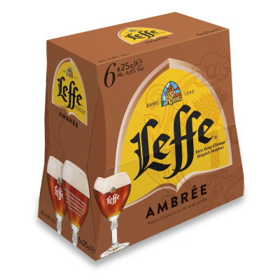 6X25cl Bière Leffe Ambrée 6.6%V