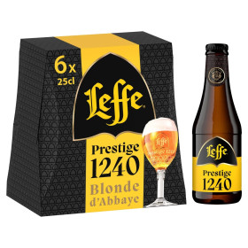 6X25cl Bière Blonde d'Abbaye Leffe Prestige 1240 8.5%V