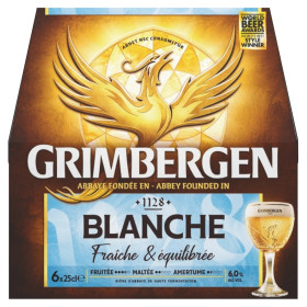 6X25cl Bière Blanche Grimbergen 6%V