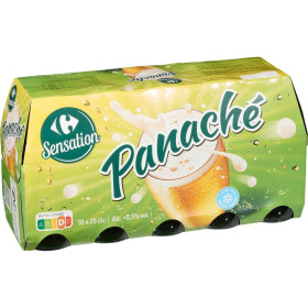 10X25cl Panaché Carrefour Sensation 0.5%