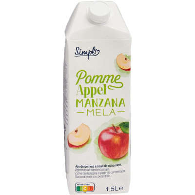 1.5L Brique de Jus de Pomme Simpl (ABC)