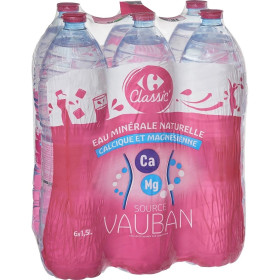 1.5L Eau minérale Vauban Carrefour