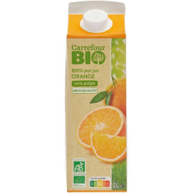 1L Brique Pur Jus d'Orange Carrefour Bio