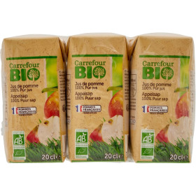 6X20cl Pur Jus de Pomme Carrefour Bio