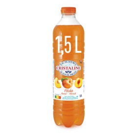 1.5L Eau minérale saveur pêche Cristaline 1.5L Eau minérale saveur pêche Cristaline