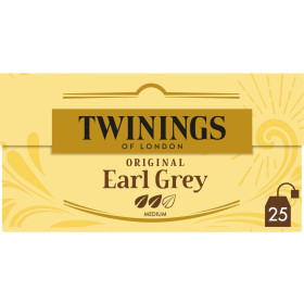 The noir Earl Grey Twinings 25 sachets 50g The noir Earl Grey Twinings 25 sachets 50g