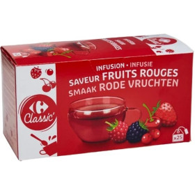 Infusion Fruits rouge Carrefour Classic 25 sachets Infusion Fruits rouge Carrefour Classic 25 sachets