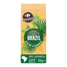 Café moulu Brésil Carrefour Sensation 250g Café moulu Brésil Carrefour Sensation 250g