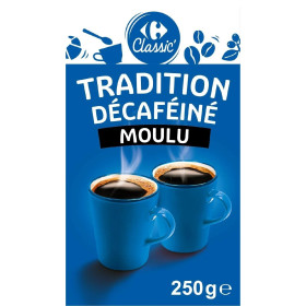 Café moulu Décafeiné Carrefour Classic 250g Café moulu Décafeiné Carrefour Classic 250g