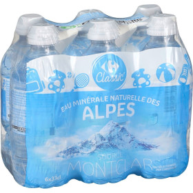 6X33cl Eau minérale des Alpes Carrefour