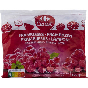 Framboise entière Carrefour Classic 500g Framboise entière Carrefour Classic 500g