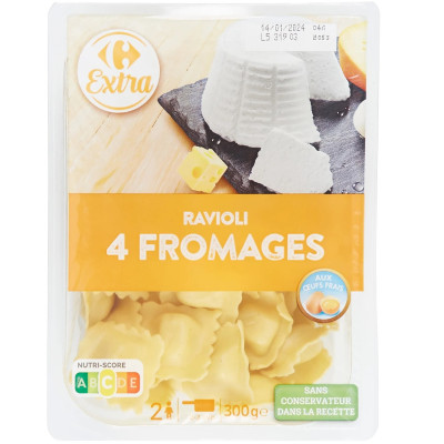 300 g ravioli 4 fromages Carrefour