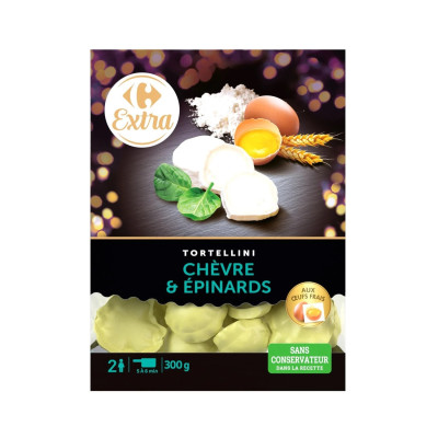 300 g Tortellini chevre épinard carrefour extra