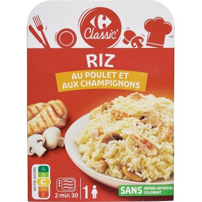 300 g Riz poulet champignon Carrefour Classic