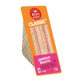 125 g sandwich jambon beurre Bon appétit Classic