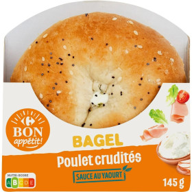 145 g Bagel poulet crudités Bon appétit classic