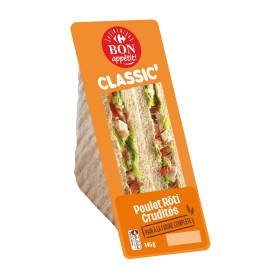145 g Sandwich poulet crudités Bon appétit Classic