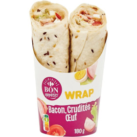 180 g Wrap bacon crudités Bon appétit Classic