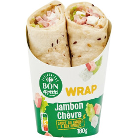180 g Wrap jambon chèvre  Bon appétit Classic