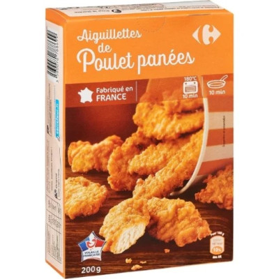 200 g aiguillettes de poulet panées extra croustillantes Carrefour