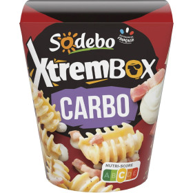 400 g Radiatori Xtrem Box a la carbonara Sodébo 400 g Radiatori Xtrem Box a la carbonara Sodébo