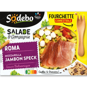 320 g Salade  Roma (Mozzarella jambon tomates)  Sodebo 320 g Salade  Roma (Mozzarella jambon tomates)  Sodebo