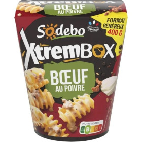 400 g Box Radiatori Xtrem Boeuf Poivre Sodebo 400 g Box Radiatori Xtrem Boeuf Poivre Sodebo