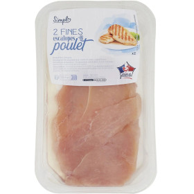 Fines escalopes de poulet x2 Simply Fines escalopes de poulet x2 Simply