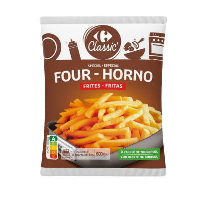 600 g Frites au four 9/9 Carrefour Classic