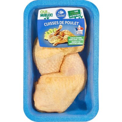 Cuisses de poulet jaune x2 Carrefour