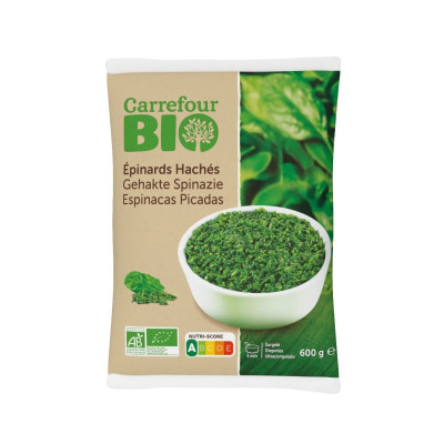 600g épinards hachés Carrefour Bio