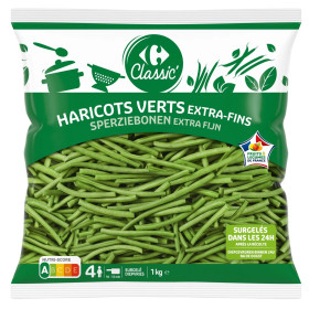 1 kg haricots verts extra fins   Carrefour Classic