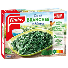 480g épinard branches a la crème  Findus