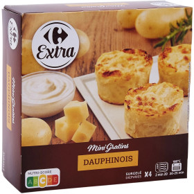 4x 120g mini gratin pommes de terre dauphinois  Carrefour Extra