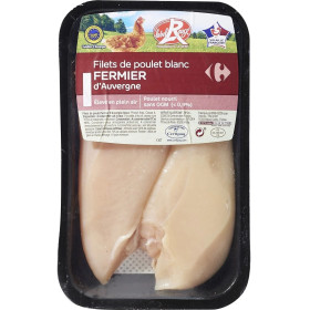 Filet de poulet blanc fermier x2 Carrefour