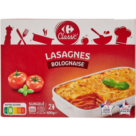 600g Lasagne Bolognaise Carrefour Classic