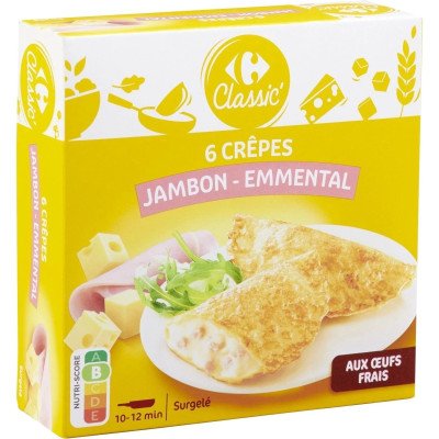 6x50g Crêpes Jambon Emmental Carrefour Classic