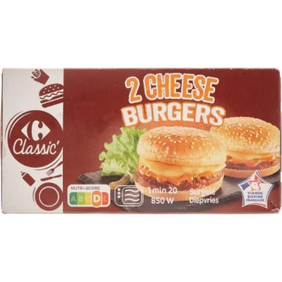 2x130g Cheesburger Carrefour Classic