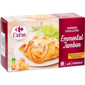 4x100g Feuilleté Jambon Emmental Carrefour Extra