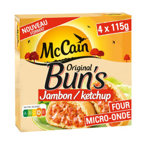 460g bun's jambon ketchup  Mc Cain