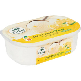 606g sorbet citron avec morceaux  Carrefour Extra 606g sorbet citron avec morceaux  Carrefour Extra
