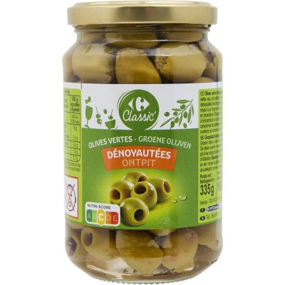 37cl Olive Verte Dénoyautées Carrefour