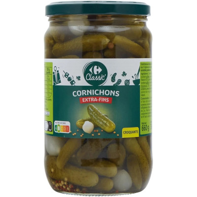 360g Cornichons extra-fins Carrefour