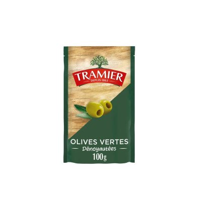 100g Olive Verte Dénoyautée Tramier