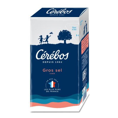 1Kg Gros sel iode étui Cerebos