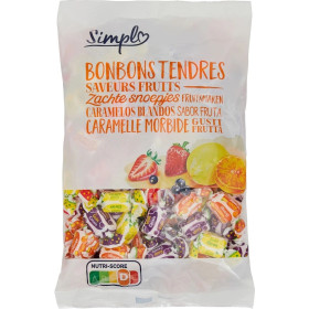 450g Bonbons tendres fruits simpl 450g Bonbons tendres fruits simpl