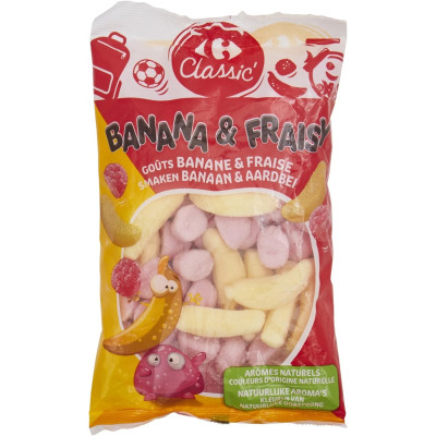 250g Banana Fraise Carrefour Classic