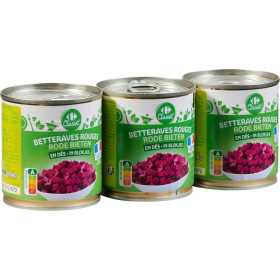 3x Betteraves en dés Carrefour Classic